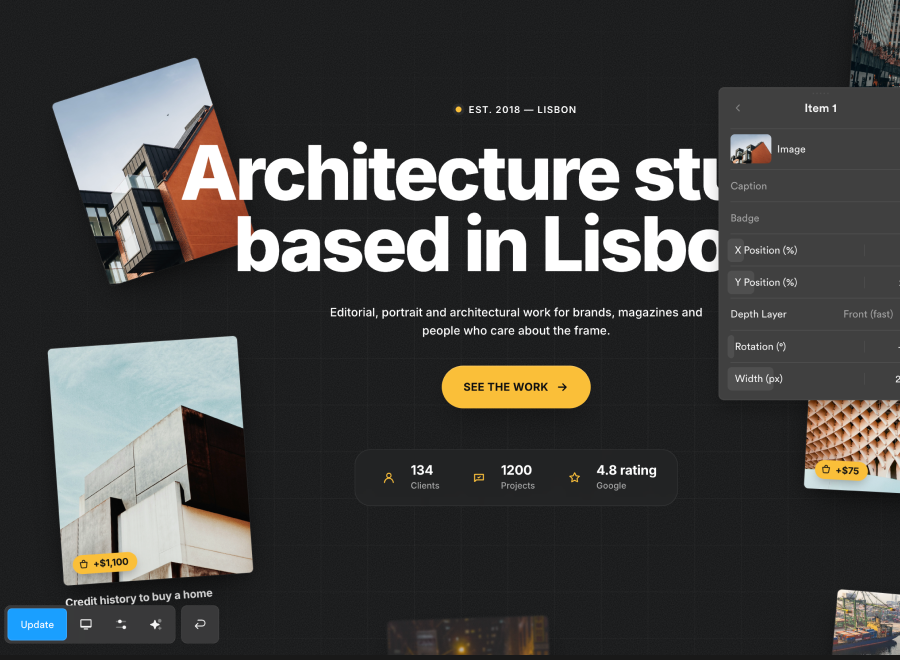 Umsetzung in Onepage