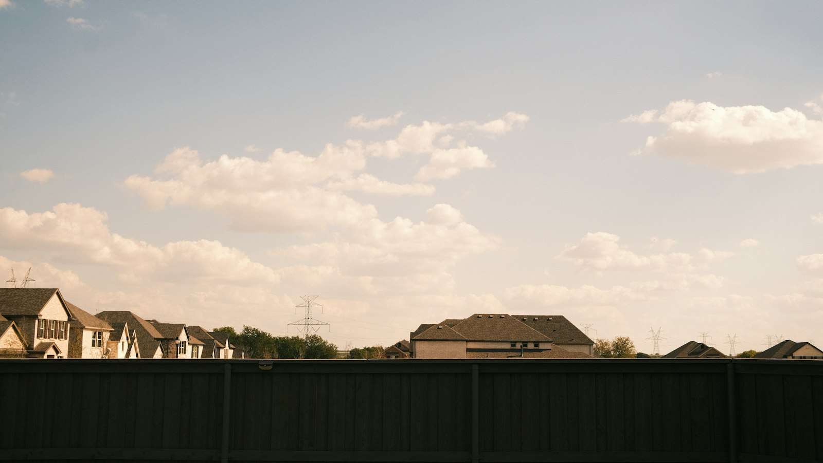 Residential street in a Columbia, Maryland village neighborhood
