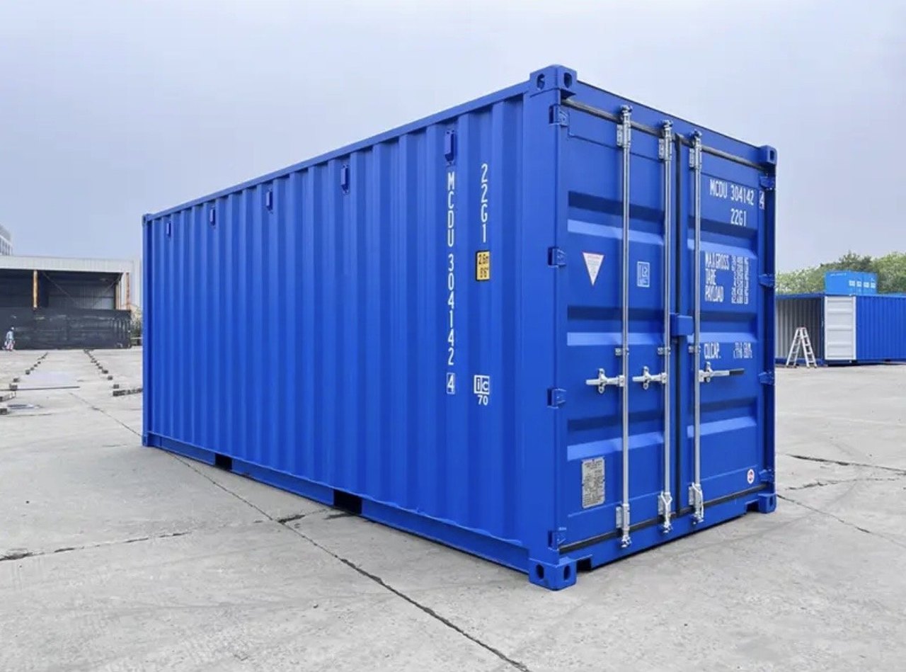 Blauer 20-Fuß-Lagercontainer