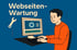 Eine Hand berührt ein glühendes Schraubenschlüssel- und Schraubendrehersymbol auf einem blauen, vernetzten Hintergrund.