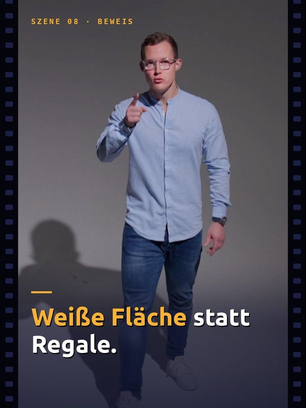 Sibbel Studio: Weiße Fläche statt Regale.