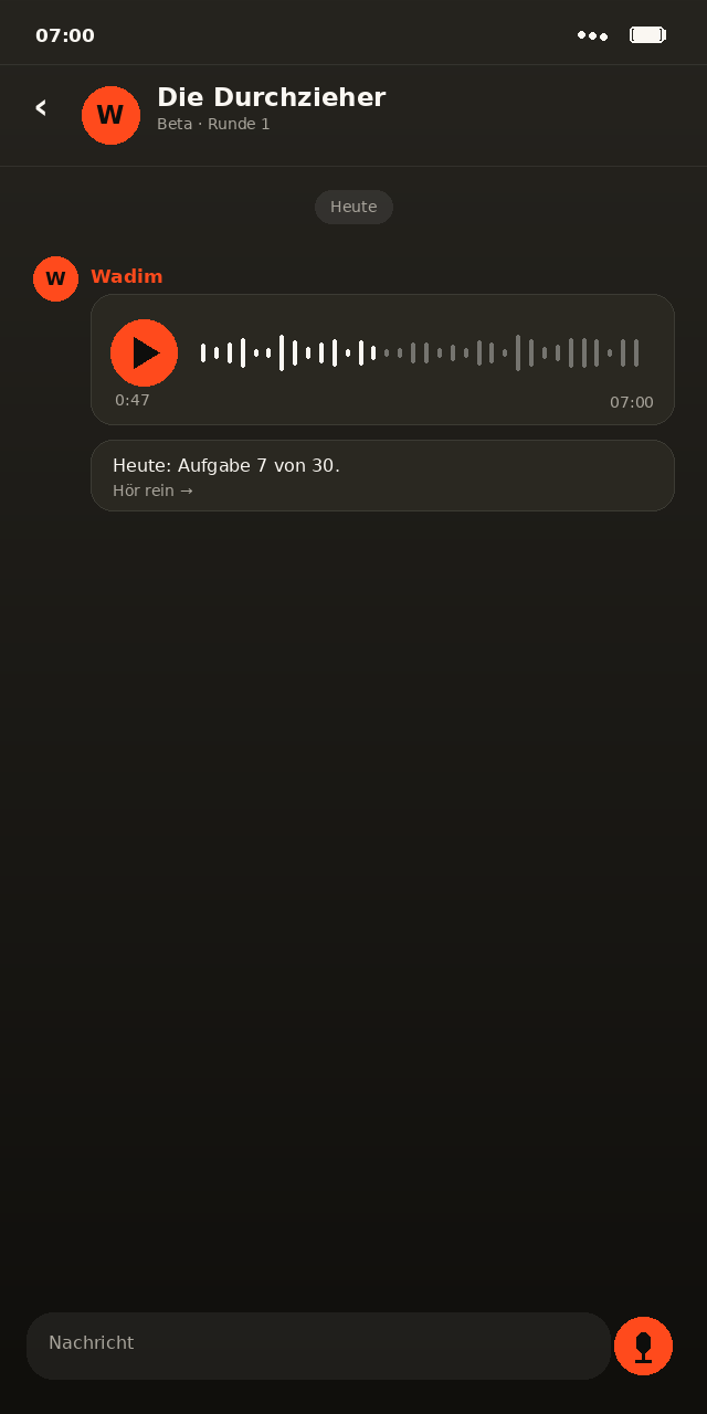 Telegram-Gruppe der Durchzieher auf dem Smartphone