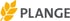Gelbes Getreideblatt neben dem grauen Text "PLANGE".