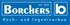 Borchers Hoch- und Ingenieurbau Logo in Blau und Weiß mit dem Text "seit 1932" und einem stilisierten "b".