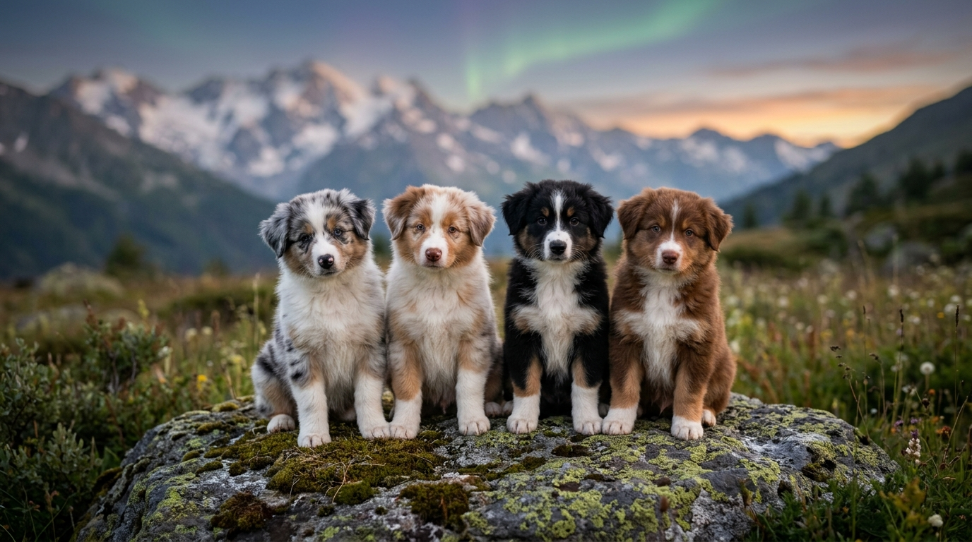 Der aktuelle Wurf Miniature Australian Shepherd Welpen