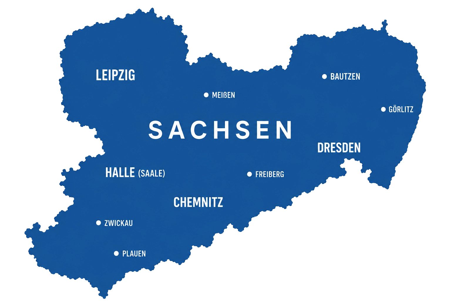 Einsatzgebiete der CLS Clean Leipzig GmbH in Leipzig, Dresden, Halle, Chemnitz und ganz Sachsen
