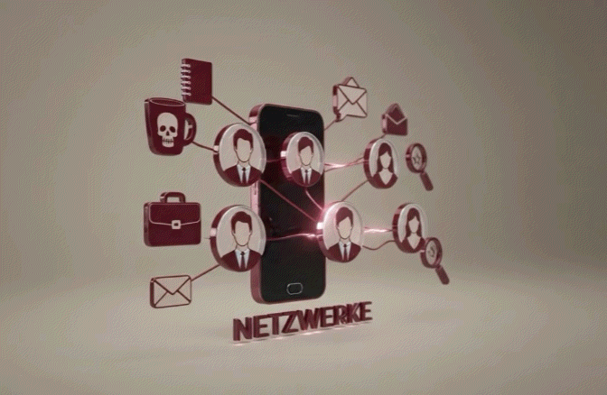 3D illustration of a smartphone with contact icons representing our extensive PR and influencer network