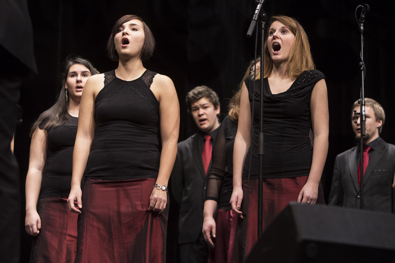 Cantanima youth choir singing at the Pure Voices matinee, Voices of Spirit 2014, Graz