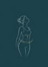 Female body illustration highlighting the pelvic floor and lower core