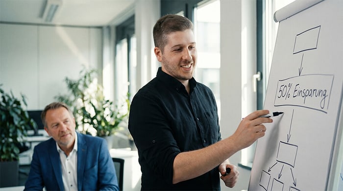 Tagesworkshop – Marco am Flipchart