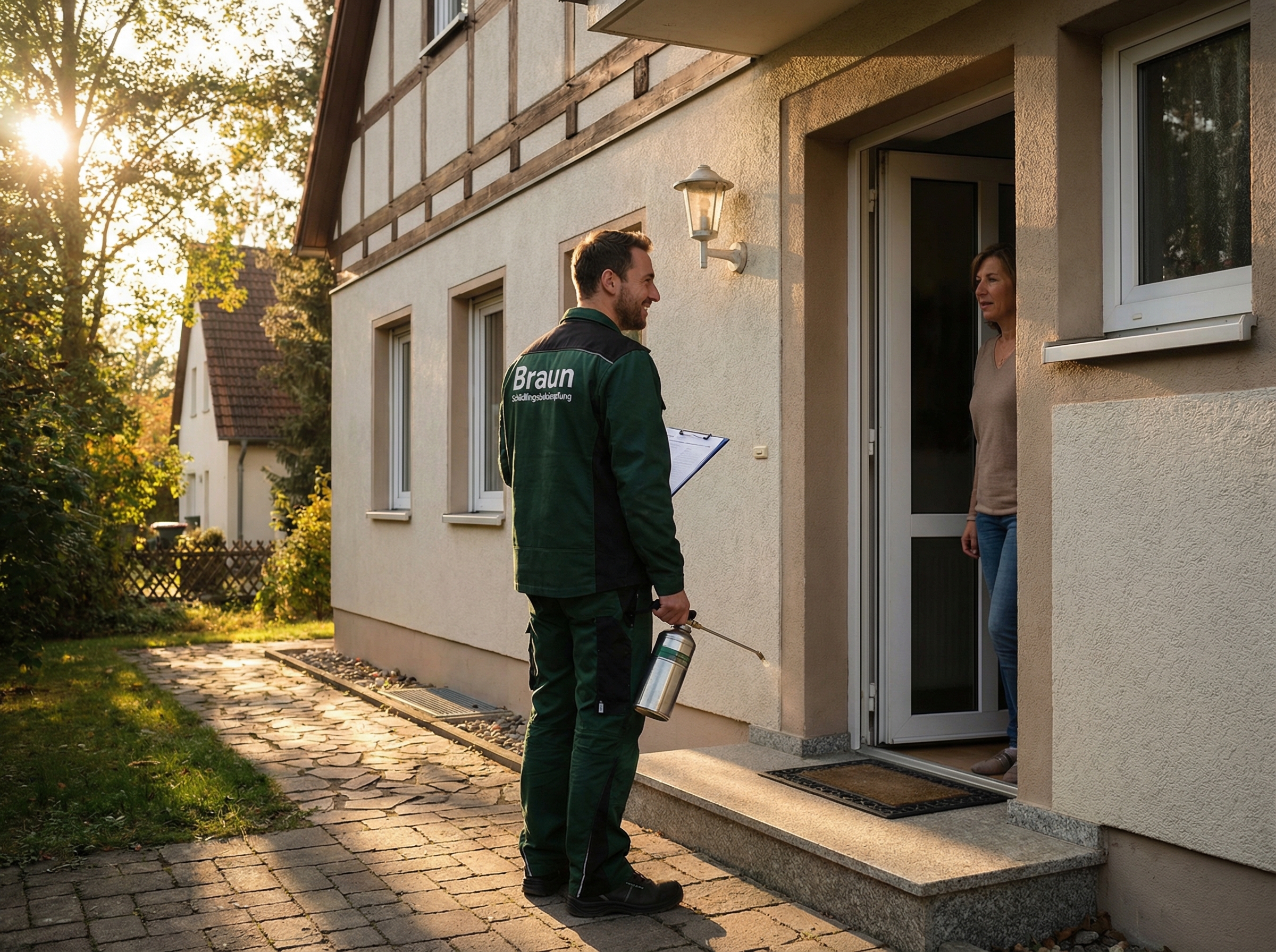 Kammerjäger beim professionellen Einsatz