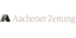 Logo der Aachener Zeitung mit stilisierter "A"-Form und dem Schriftzug "Aachener Zeitung".