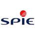 SPIE-Logo mit "SPIE" in dunkelblauen Buchstaben und einem roten Kreis mit weißen Streifen darüber.