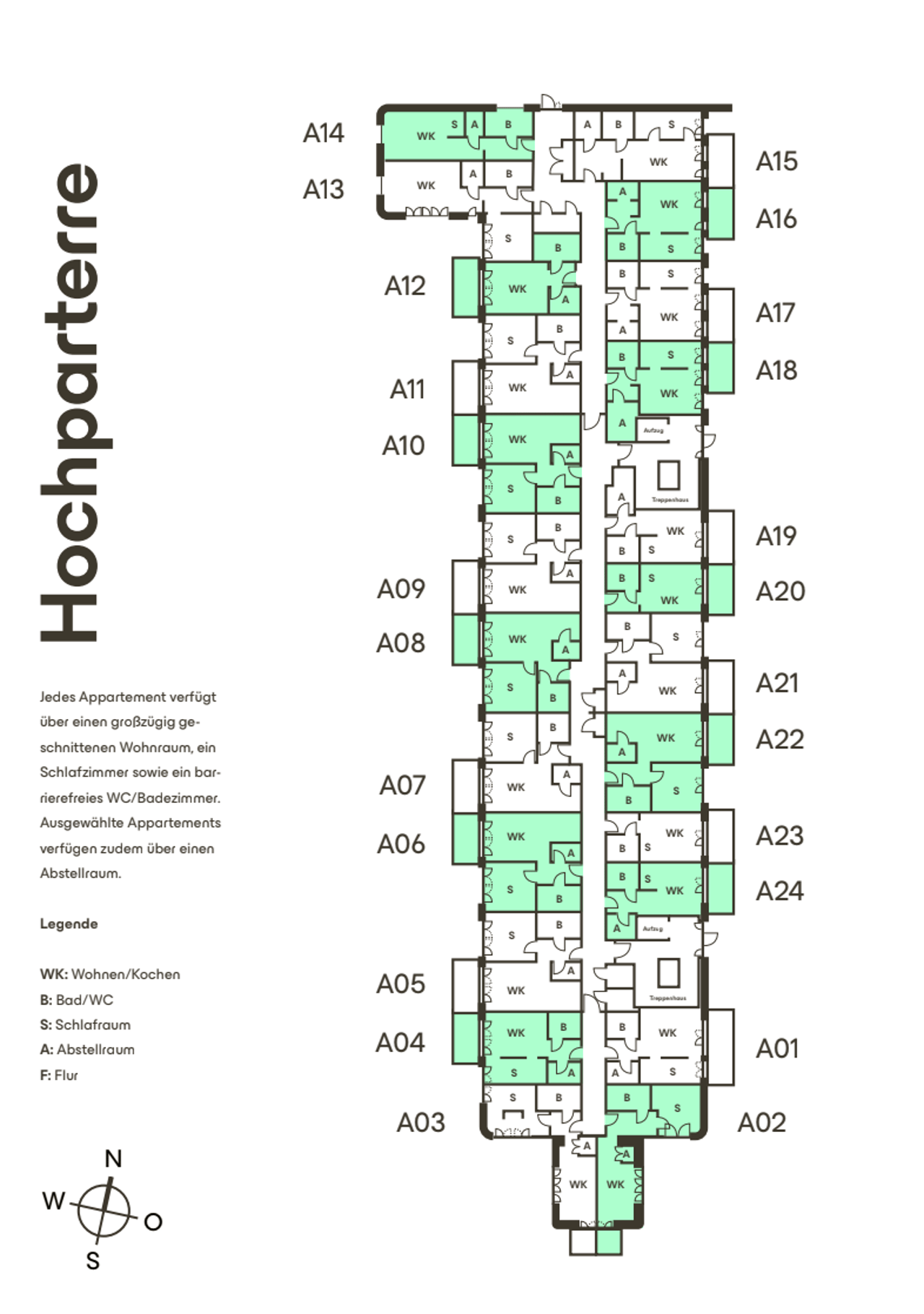 Grundriss Hochparterre – Salzmann Quartier Kassel