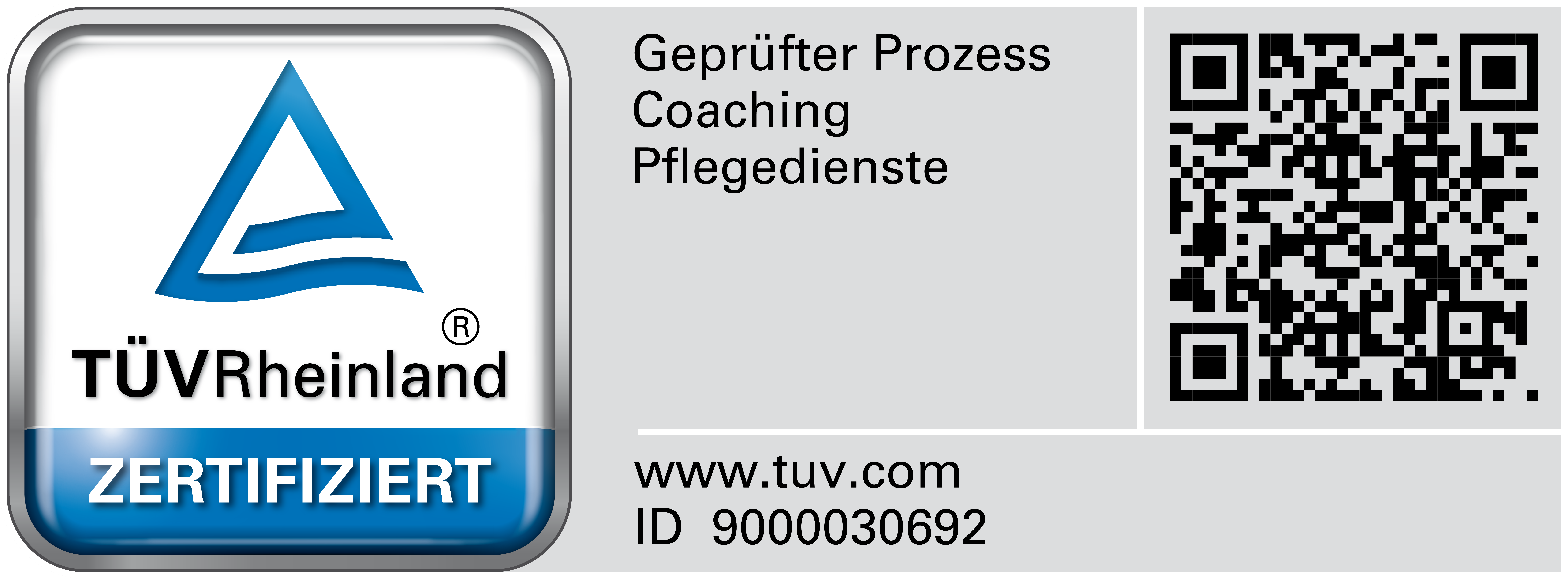 TÜV Rheinland zertifiziert: Geprüfter Prozess Coaching Pflegedienste