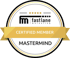 Fastlane Marketing: Certified Member Mastermind Logo mit fünf Sternen auf goldenem Band.