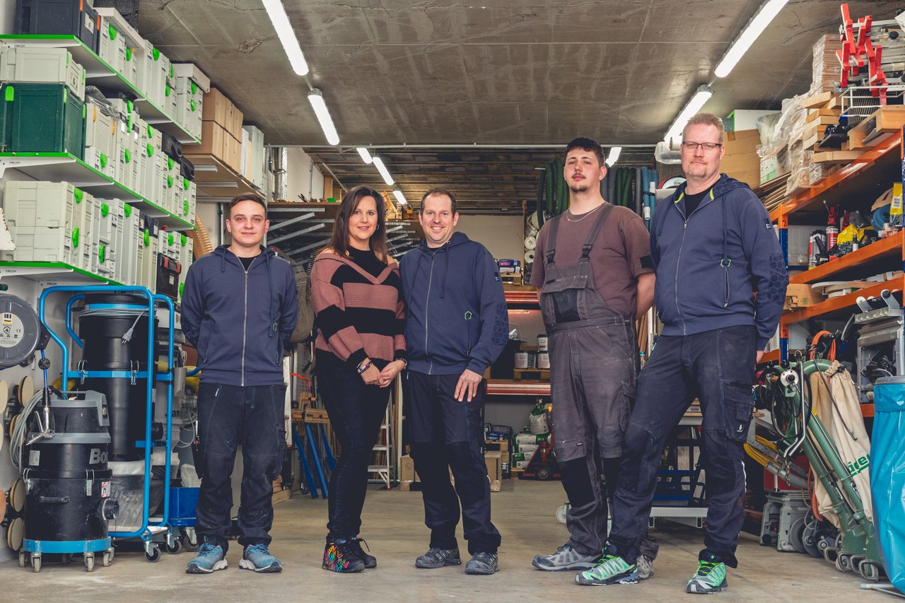 Arbeit im Parkettlegerhandwerk bei Parkett Schaub in Nidderau
