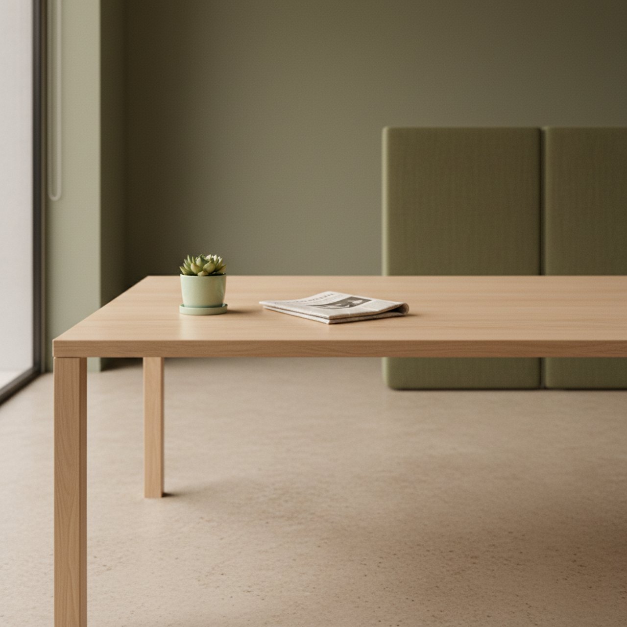 Tisch mit Pflanze