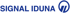 SIGNAL IDUNA Logo mit blauem Text und einem stilisierten "SI" in einem Kreis.