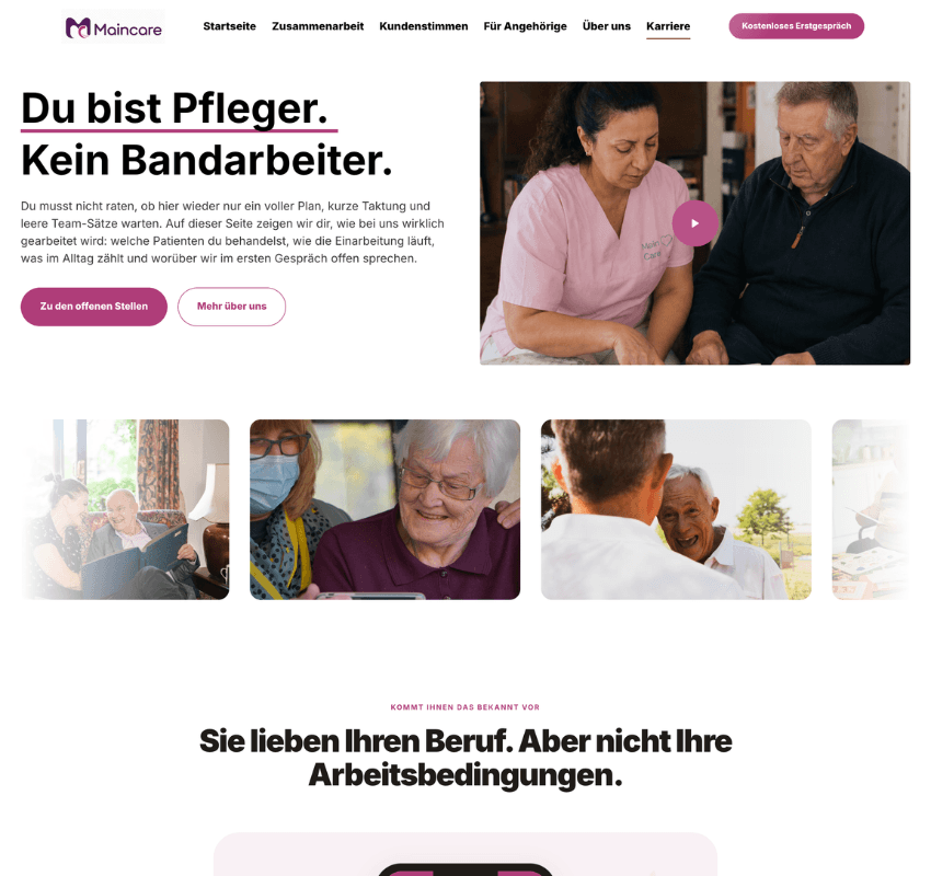 Nachher Website MainCare