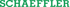 SCHAEFFLER-Logo auf grünem Hintergrund.