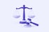 Illustration: Waage der Justiz und Richterhammer