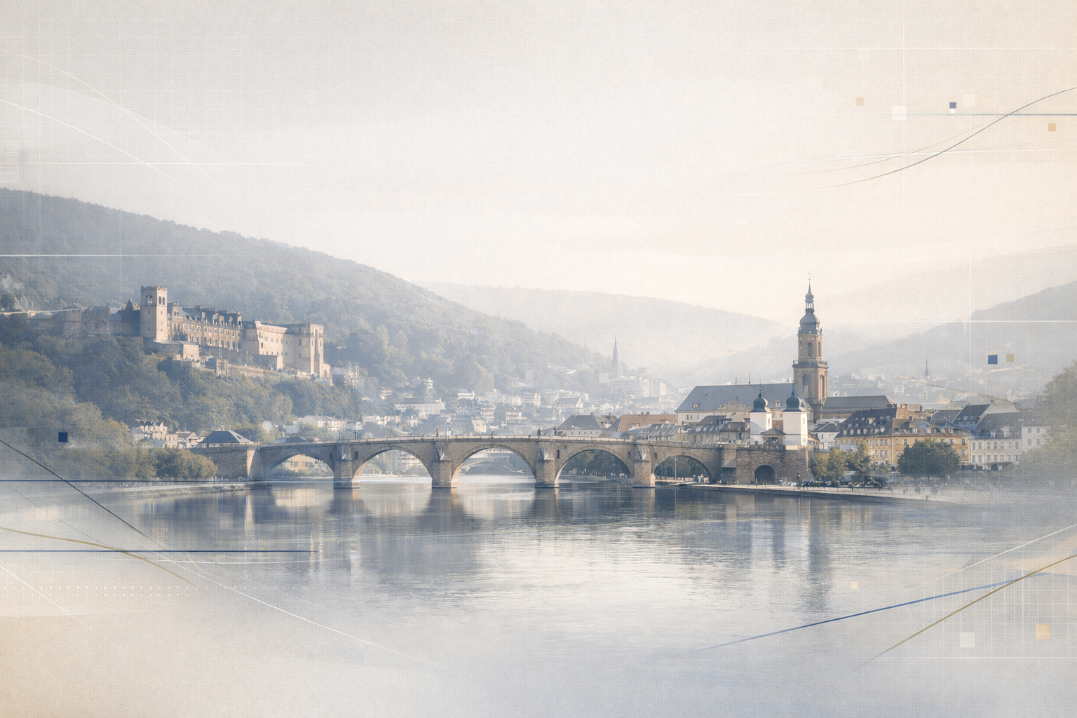 Heidelberg mit Alter Brücke und Schloss