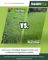 Vorher-Nachher-Vergleich von Rasenflächen: links unregelmäßiger Rasen, rechts gepflegter, dichter Rasen.