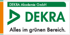 Logo von DEKRA Akademie GmbH: DEKRA-Schriftzug mit grünem Dreieck und dem Slogan "Alles im grünen Bereich."