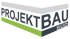 PROJEKTBAU SÜD Logo in dunkelgrau und hellgrün, perspektivisch dargestellt.