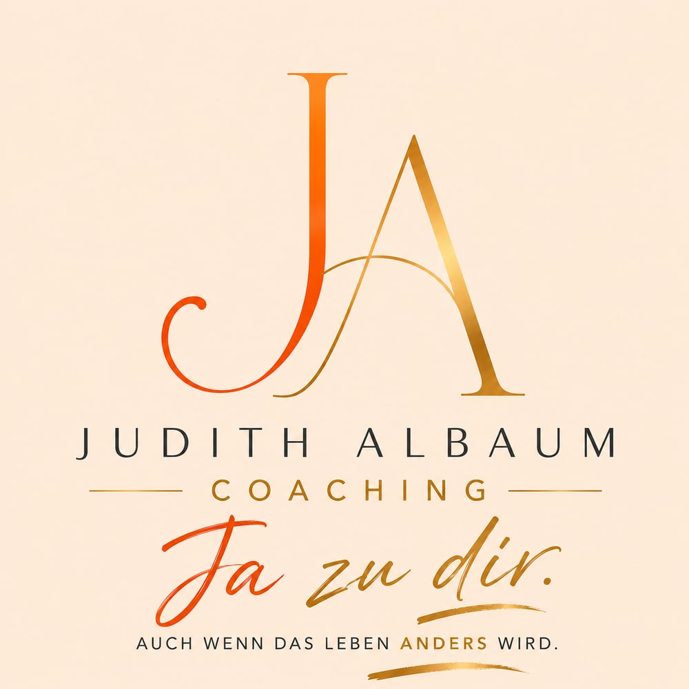 Logo von Judith Albaum Coaching mit dem Slogan Ja zu dir. Auch wenn das Leben anders wird.