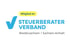 Mitglied im Steuerberater Verband Niedersachsen I Sachsen-Anhalt Logo mit blauem Haken.