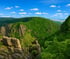 Spektakuläre Aussicht vom Hexentanzplatz ins Bodetal - Felsformationen und Wald