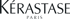 Kérastase Paris Logo in schwarzer Schrift auf dunkelgrünem Hintergrund.