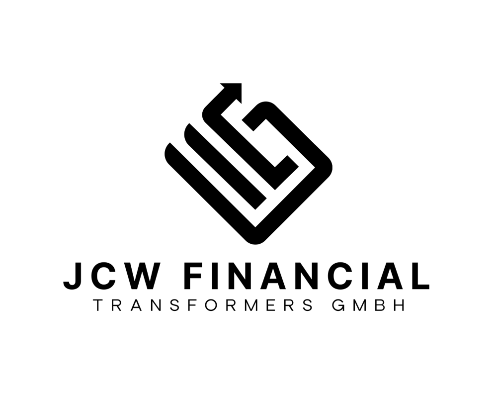 Logo: Financial Transformers, goldener Pfeil mit Euro-Symbol und grünen Balken, die nach oben zeigen.