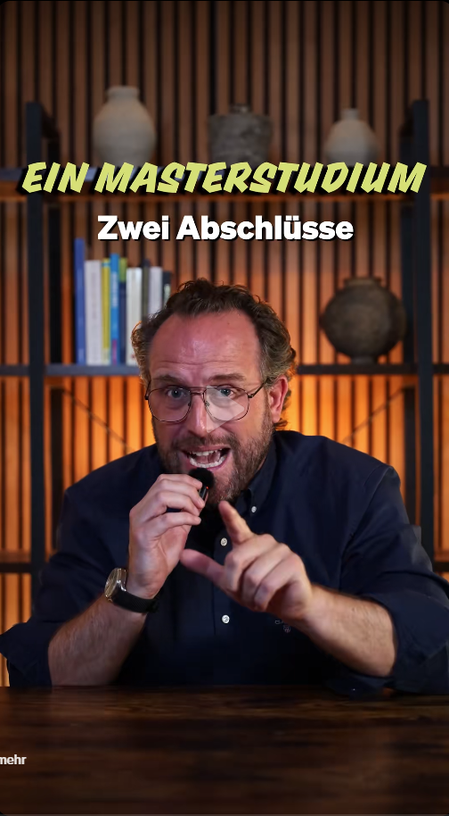 Standbild aus dem Video über das Masterstudium mit zwei Abschlüssen