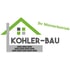 Logo: KOHLER-BAU, Ihr Meisterbetrieb, mit stilisiertem Haus und Schornstein.