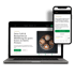 Laptop und Smartphone zeigen eine Restaurant-Website mit Text "Dein Café & Restaurant in Mühlburg".