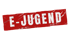 Roter, zerknitterter Stempel mit weißem Text "E-JUGEND"