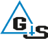 Ein blaues Dreieck mit den schwarzen Buchstaben „GTS“ darin.