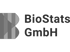 Logo der BioStats GmbH: ein stilisiertes graues "B" mit vertikalen Streifen und der Aufschrift "BioStats GmbH".