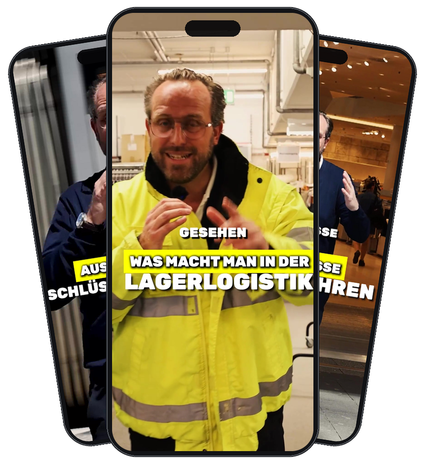 Drei Videos der P&C-Kampagne auf Smartphones