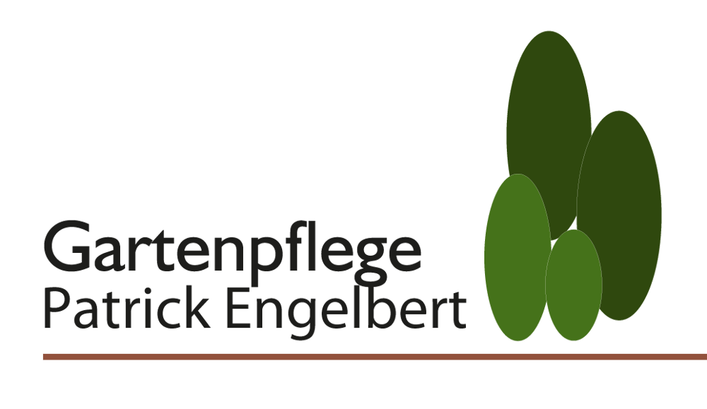 Uwe Hansch Garten- und Landschaftsbau Logo mit grünem Baum und rötlichem Stamm.