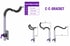 C-C-BRACKET mit verstellbarer Halterung und Maßen A 53mm, B 138mm, C 253mm.