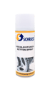 Schrass Hochleistungs-Ketten-Spray in einer weißen Sprühdose vor schwarzem Hintergrund.