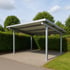 Pultdach-Carport als Einzelfahrzeuglösung in modernem Design – ideale Überdachung für Ihr Fahrzeug in Krumbach, individuell geplant von AF Überdachung.