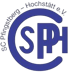 Blaues Logo mit "SC Pfingstberg - Hochstätt e.V." um einen Kreis und "SPH" in der Mitte.
