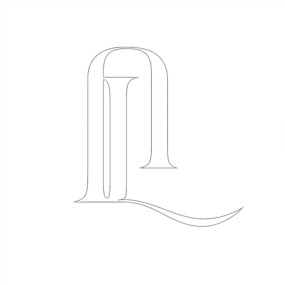 Logo GL – weißes Monogramm von Gianluca Lucchese auf d Hintergrund, Branding von Lucchese Hairstylist Friseur Mannheim und Lampertheim.nklem