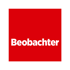 Rotes Quadrat mit dem weißen Schriftzug „Beobachter“.