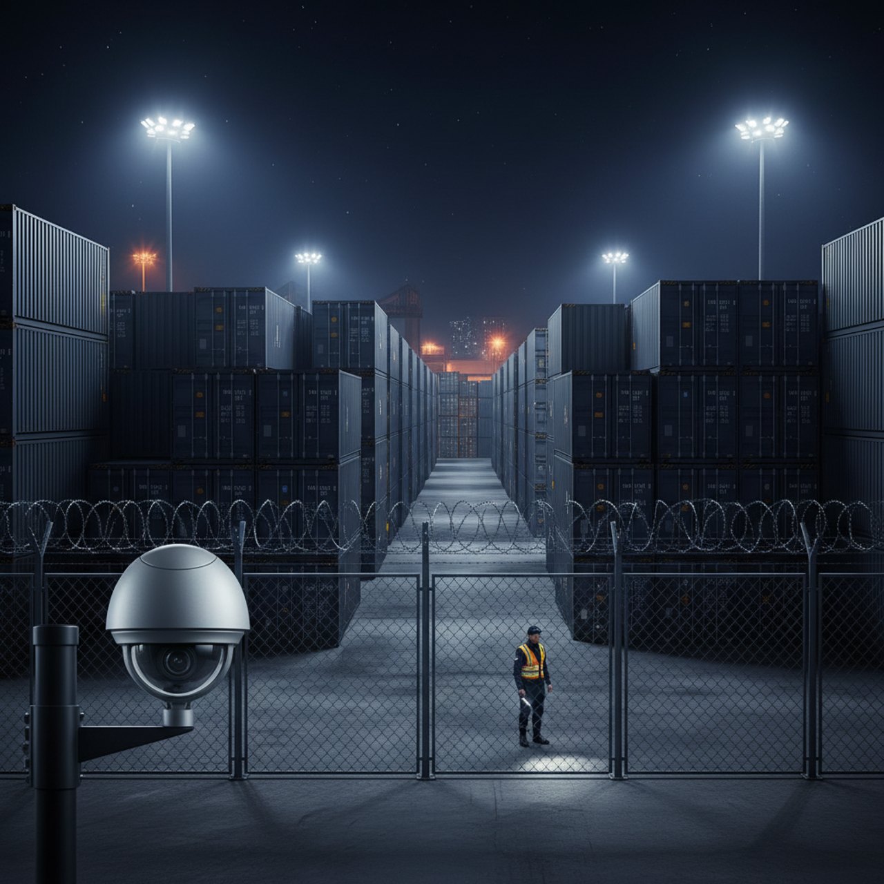 Gesichertes Containerlager